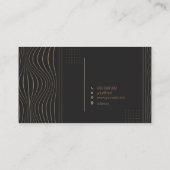 Elegant art deco douane visitekaartje (Achterkant)