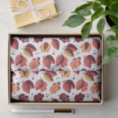 Elegant Art Deco Fall Leaves Autumn Patroon Tissuepapier (Geschenk)