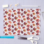 Elegant Art Deco Fall Leaves Autumn Patroon Tissuepapier (Craft)