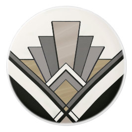 Elegant Art Deco Fan Design Keramische Knop