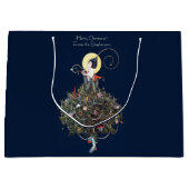 Elegant Art Deco Fashion Christmas Tree Retro Groot Cadeauzakje (Voorkant)