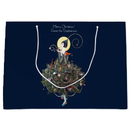 Elegant Art Deco Fashion Christmas Tree Retro Groot Cadeauzakje