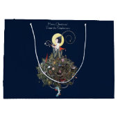 Elegant Art Deco Fashion Christmas Tree Retro Groot Cadeauzakje (Achterkant)