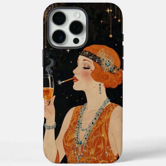 Elegant Art Deco Flapper Girl Case-Mate iPhone Case (Achterkant)