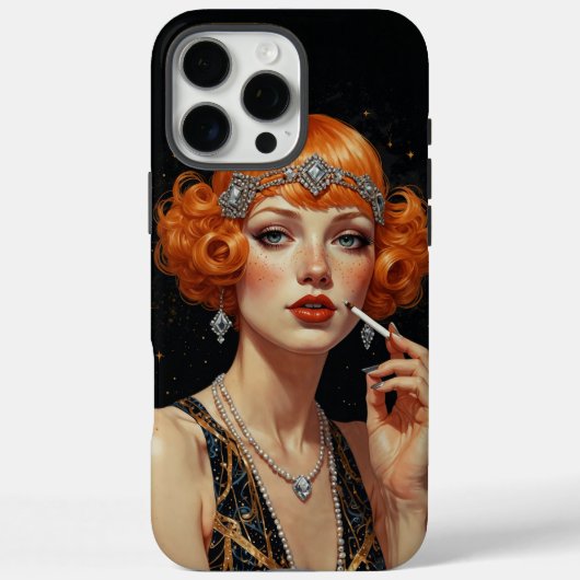 Elegant Art Deco Flapper Girl Case-Mate iPhone Case (Achterkant)