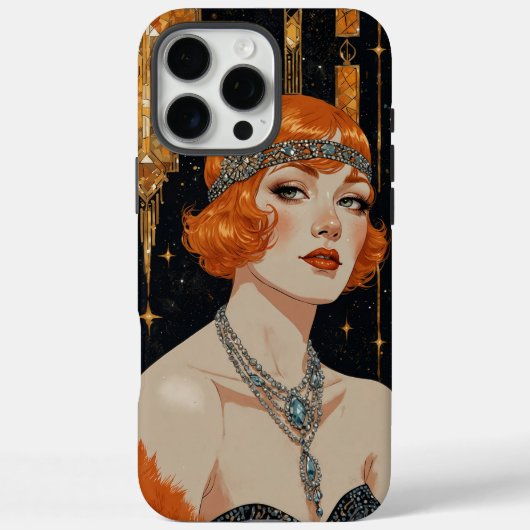 Elegant Art Deco Flapper Girl Case-Mate iPhone Case (Achterkant)