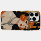 Elegant Art Deco Flapper Girl Case-Mate iPhone Case (Achterkant (horizontaal))
