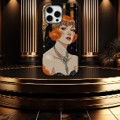 Elegant Art Deco Flapper Girl Case-Mate iPhone Case