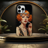 Elegant Art Deco Flapper Girl Case-Mate iPhone Case