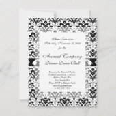 Elegant Art Deco Floral Damask Custom Monogram Kaart (Achterkant)
