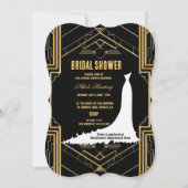 Elegant Art Deco Gatsby Vrijgezellenfeest Kaart (Voorkant)