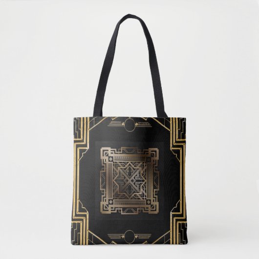 Elegant Art Deco Gatsby Wedding Canvas tas (Voorkant)