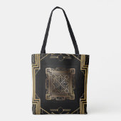 Elegant Art Deco Gatsby Wedding Canvas tas (Achterkant)