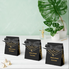 Elegant Art Deco Gatsby Wedding Favor Box Bedankdoosjes