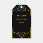 Elegant Art Deco Gatsby Wedding Gift Labels Cadeaulabel (Voorkant)
