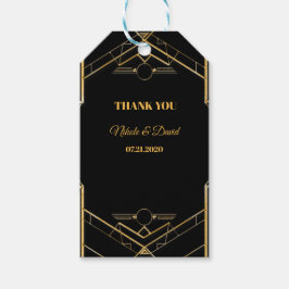 Elegant Art Deco Gatsby Wedding Gift Labels Cadeaulabel