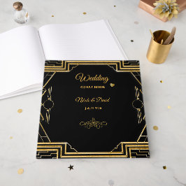 Elegant Art Deco Gatsby Wedding Guest Book Gastenboek