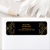 Elegant Art Deco Gatsby Wedding Return Address Etiket (Insitu)