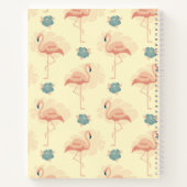 Elegant art deco geïnspireerde flamingo en rozen  notitieboek (Achterkant)