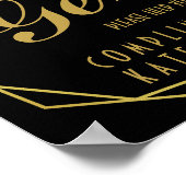 Elegant art deco Gents rec-bord Poster (Hoek)