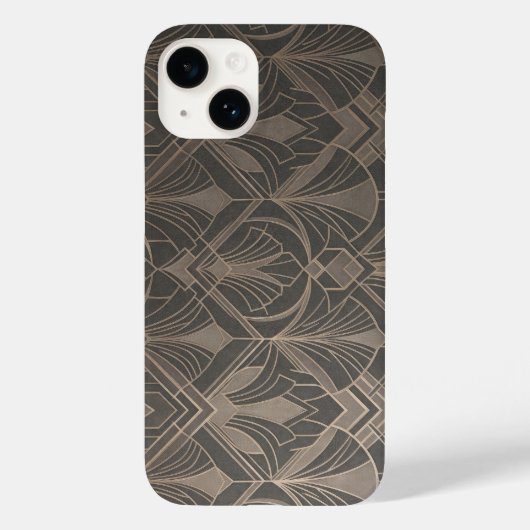 Elegant Art Deco Geometric Pattern iPhone Case (Achterkant)