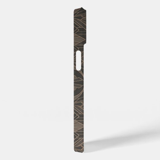 Elegant Art Deco Geometric Pattern iPhone Case (Achterkant / Rechts)