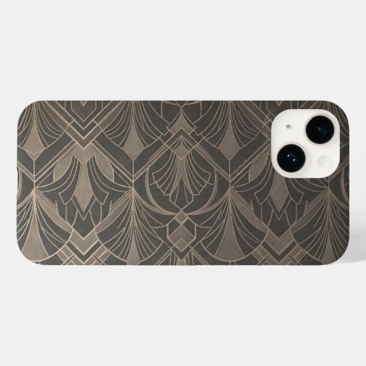 Elegant Art Deco Geometric Pattern iPhone Case (Achterkant (horizontaal))