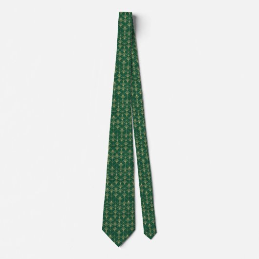 Elegant Art Deco Geometric Pattern Tie Stropdas (Voorkant)
