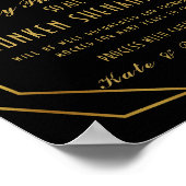 Elegant art deco Gold & Black Open Bar Poster (Hoek)