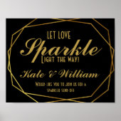 Elegant art deco Gold & Black sparkler Poster (Voorkant)