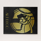 Elegant Art Deco Gold en Black Woman uit 1920 Legpuzzel (Horizontaal)