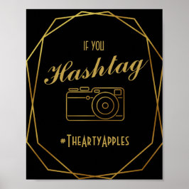 Elegant art deco Gold en zwarte sociale media Poster