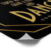 Elegant art deco Gold en zwarte teenslippers Poster (Hoek)