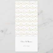 Elegant Art Deco Gold Fan Flowers Vrijgezellenfees Menu (Achterkant)