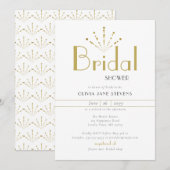 Elegant Art Deco Gold Fireworks Chic-Vrijgezellenf Kaart (Voorkant / Achterkant)