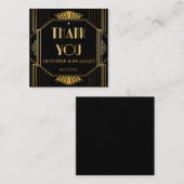  Elegant Art Deco Gold Wedding Gift Labels (Voorkant / Achterkant)