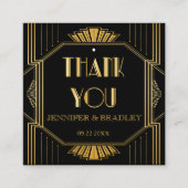  Elegant Art Deco Gold Wedding Gift Labels (Voorkant)