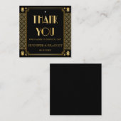  Elegant Art Deco Gold Wedding Gift Labels (Voorkant / Achterkant)