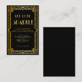  Elegant Art Deco Gold Wedding Send Bus Visitekaartje (Voorkant / Achterkant)