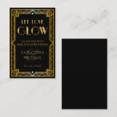  Elegant Art Deco Gold Wedding Send Bus Visitekaartje (Voorkant / Achterkant)