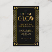 Elegant Art Deco Gold Wedding Send Label (Voorkant)