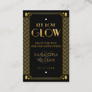 Elegant Art Deco Gold Wedding Send Label