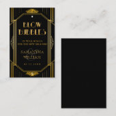 Elegant Art Deco Gold Wedding Send Label (Voorkant / Achterkant)