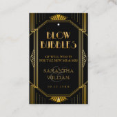  Elegant Art Deco Gold Wedding Send Label (Voorkant)