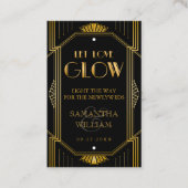 Elegant Art Deco Gold Wedding Send Label (Voorkant)