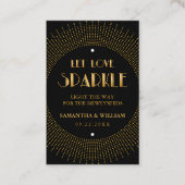  Elegant Art Deco Gold Wedding Send Label (Voorkant)
