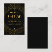 Elegant Art Deco Gold Wedding Send Label (Voorkant / Achterkant)