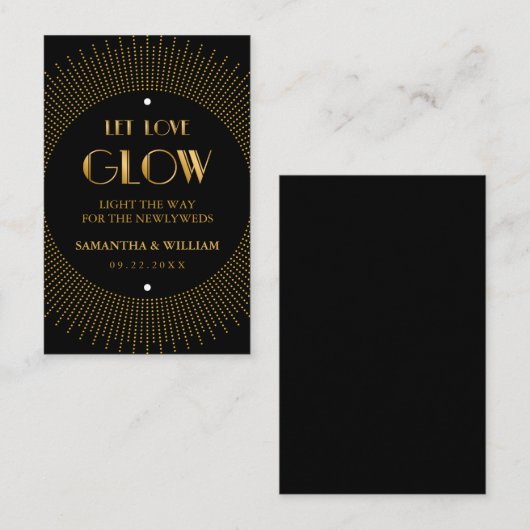  Elegant Art Deco Gold Wedding Send Label (Voorkant / Achterkant)