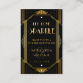 Elegant Art Deco Gold Wedding Send Label (Voorkant)