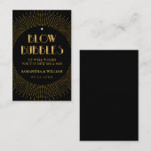 Elegant Art Deco Gold Wedding Send Label (Voorkant / Achterkant)